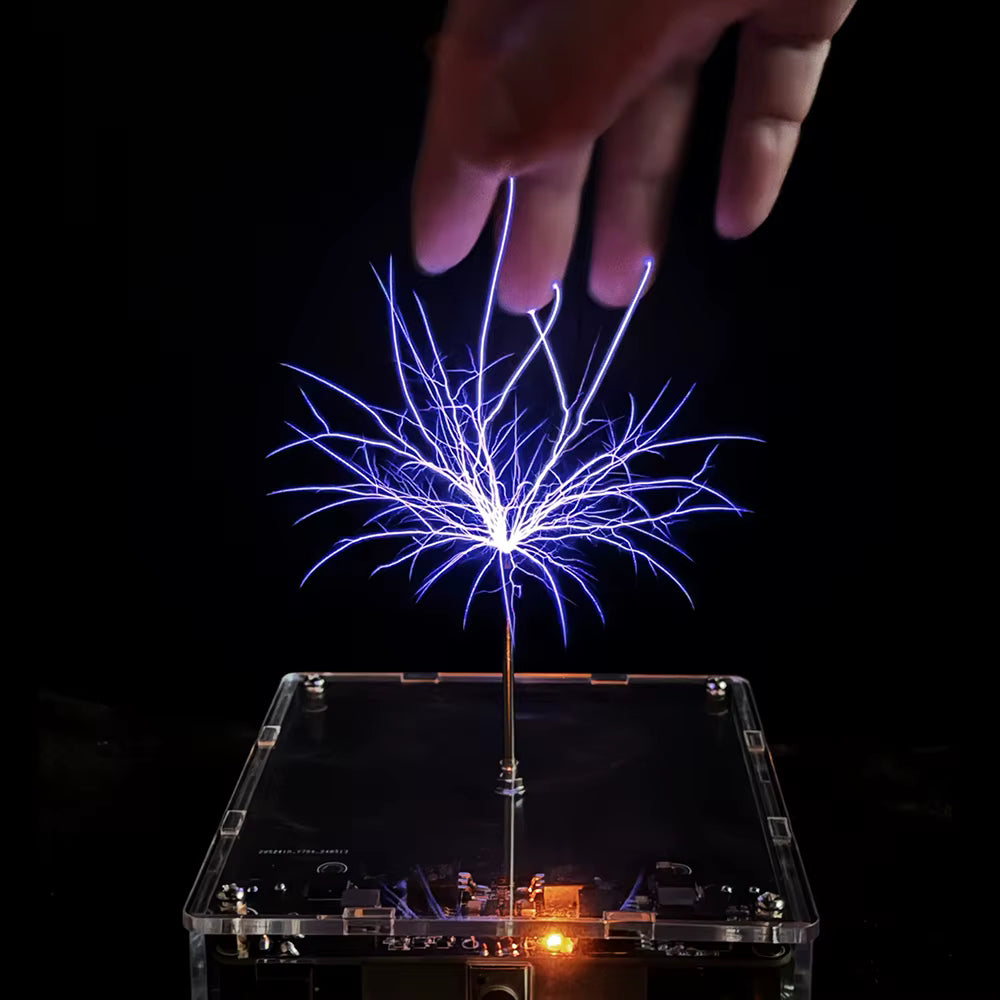 Generator łuku cewki Tesli sztuczna błyskawica dotykowe narzędzie dydaktyczne eksperyment naukowy łuk do 10cm DIY zestaw elektroniczny