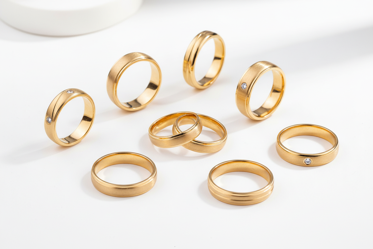 Pierścionki ze stali nierdzewnej 316L dla kobiet złoty kolor nigdy nie znikną luksusowe klasyczne pierścionki ślubne pierścionki dla par biżuteria darmowa wysyłka
